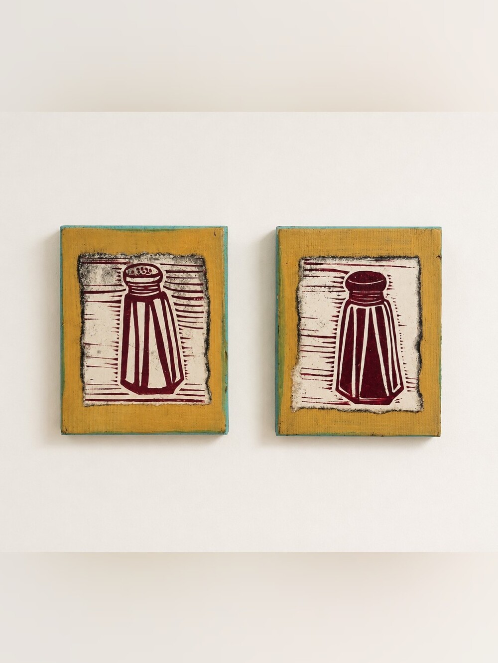 Salt & Pepper Art Design but Althea Freeman Miller on Wooden Blocks